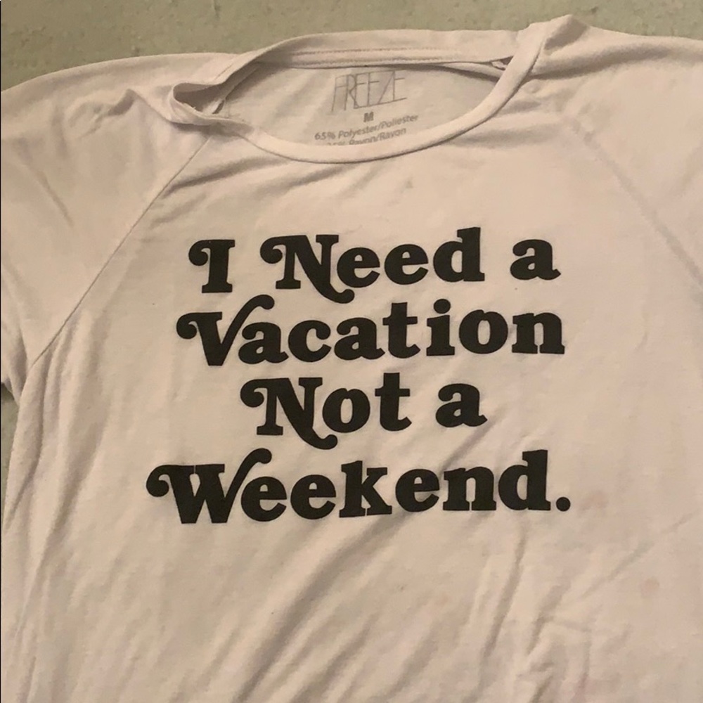 white tee with  graphic